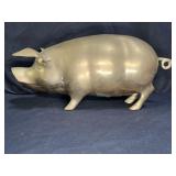 Huge Vintage Brass Piggy Bank