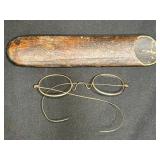 Antique Specticles Glasses In Case