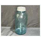 Antique Blue Ball Half Gallon Perfect Mason Jar