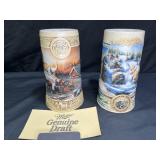 2 Beer Steins Coors & Miller Genuine Draft