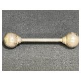 Antique Sterling Silver 'Bar' Baby Rattle