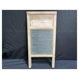 Antique Wood & Glass Washboard