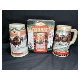 1998 & 1998 Budweiser Holiday Steins