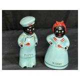 Ceramic ' Mammy & Pappy ' Salt & Pepper Shakers