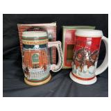 25th Anniversary & 1997 Holiday Budweiser Steins