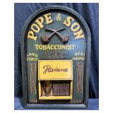 Pope & Sons Tabacconist Wooden Sign