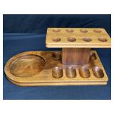 Decatue Industries Deco 8 Pipe Walnut Pipe Stand
