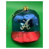 Atlanta Braves baseball cap blown-glass Ornament