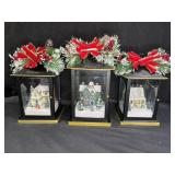 3 Thomas Kinkade Sparkle of the Season lanterns