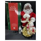 Animation standing African American Santa