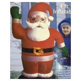 Vintage 4-foot Air Blown inflatable Santa Claus