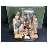 International Bazaar nativity set porcelain