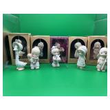 5 Precious Moments Religous Christmas Ornaments