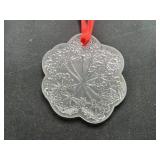 Lalique 2002 Ombelles Flower Christmas Ornament