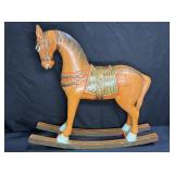 Rajasthani folk art wooden rocking horse