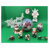 11 Reindeer, Santa & Elf Christmas Ornaments