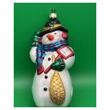 European-style mouth-blown glass snowman Ornament