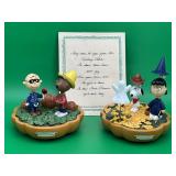 Set of 2 Peanuts Halloween 3D Figurines