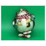 Whimsical hand-blown glass Christmas Ornament