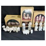 3 Sets Precious Moments Nativity & Animal Ornament