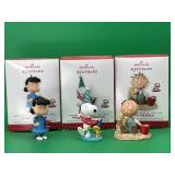 Three 2013 Hallmark Peanuts Ornaments