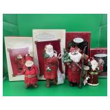4 Hallmark Keepsake Santa Ornaments