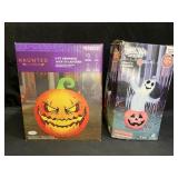 2 Large Halloween Pumpkin Yard Art Inflatables