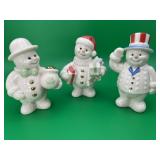 Lenox porcelain Snowmen March, December & July