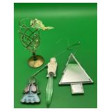 4 Glass Christmas Ornaments