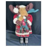 Merry Christ Moose on Ice Skates