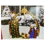 Vintage lighted outdoor LED nativity scene