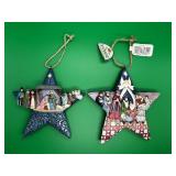 2 Jim Shore Nativity Star Ornaments