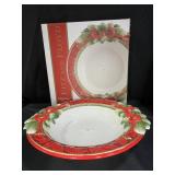 Fitz & Floyd Holiday Home 16-inch large bowl
