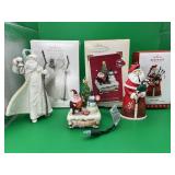 3 Hall Mark Keepsake Santa Clause Ornaments