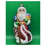 Christopher Radko Stars & Stripes Santa Ornament