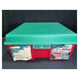 Red Plastic Christmas Ornament Storage Box