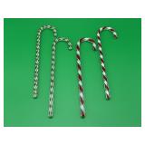 4 Handblown Glass Cany Canes