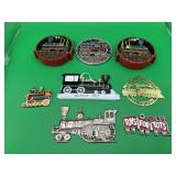 8 Train Ornaments including Gorham & More