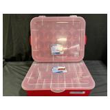 2 Sterilite Adjustable Ornament Boxes