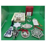 9 Ornaments including Hallmark & Lenox