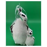 Kurt Adler Mother & Baby Penguin Glass Ornament