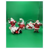 4 Vintage Coca-Cola Santa Keepsake Ornaments