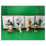 4 Peanuts Christmas Ornaments