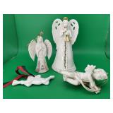 Lenox holiday angel & Belleek porcelain ornament