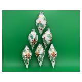 6 Vintage Christopher Radko Poinsettia Elegance