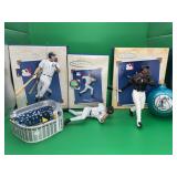 5 Piece Baseball Christmas Ornament Collection