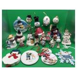 Large Lot of Snowman Ornaments