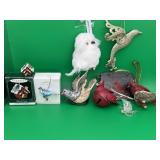 9 Bird Themse Christmas Ornaments