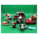 7 Santa Clause Christmas Ornaments