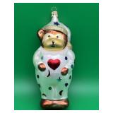 Hand-blown Glass Bear Christmas Ornament